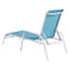 Stackable Sling Patio Chaise Lounge Chair, Aquarelle & White