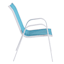 Stackable Sling Patio Chair, Aquarelle & White