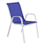Stackable Sling Patio Chair, Cobalt Blue & White