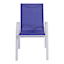 Stackable Sling Patio Chair, Cobalt Blue & White