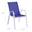 Stackable Sling Patio Chair, Cobalt Blue & White