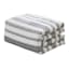 5-Piece Tucson Grey & White Jacquard Striped Comforter Set, Queen