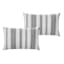 5-Piece Tucson Grey & White Jacquard Striped Comforter Set, Queen