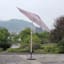 Stars & Stripes Flag Crank & Tilt Round Patio Umbrella, 7.5'