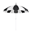 Providence Black & White Tip-Top Umbrella with Flaps, 9'