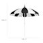 Providence Black & White Tip-Top Round Umbrella with Flaps, 9'