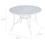 Woodhill Round Patio Dining Table, White