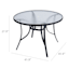 Woodhill Round Patio Dining Table, Black