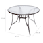 Woodhill Round Patio Dining Table, Brown