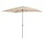 Pebble Beige Canvas Outdoor Crank Umbrella, 10'