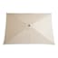 Pebble Beige Crank Canvas Outdoor Patio Umbrella, 6.5x10ft