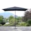 Black Canvas Outdoor Crank Umbrella, 10'
