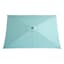 Canal Blue Rectangle Crank Outdoor Patio Umbrella, 10'