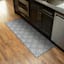 Tristen Navy Blue & Cream Diamond Design Washable Runner, 2x5