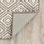 Tristen Brown & Cream Diamond Design Washable Runner, 2x5