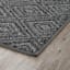 Tristen Charcoal Diamond Design Washable Runner, 2x5