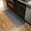 Tristen Charcoal Diamond Design Washable Runner, 2x5
