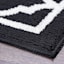 Julia Black Quatrefoil Washable Tufted Accent Rug, 26x44