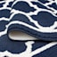 Julia Navy Quatrefoil Washable Tufted Accent Rug, 20x32