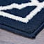 Julia Navy Quatrefoil Washable Tufted Accent Rug, 20x32
