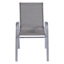 Stackable Sling Patio Chair, Silver & Grey