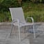 Stackable Sling Patio Chair, Silver & Grey