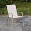 Stackable Sling Patio Chair, Beige & Champagne