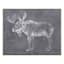 Ty Pennington Framed Moose Sketch Canvas Wall Art, 20x16
