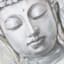 Found & Fable Silver Buddha Canvas Wall Art, 40x30