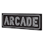 Arcade Matte Black Gloss Embellished Wall Decor, 24x8