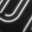 Arcade Matte Black Gloss Embellished Wall Decor, 24x8