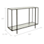 Crosby St. Cooper Metal Console Table, Black