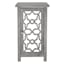 Providence 1-Door Mirrored Silver Cabinet