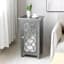 Providence 1-Door Mirrored Silver Cabinet