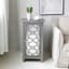 Providence 1-Door Mirrored Silver Cabinet