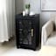 Providence Merrick 1-Door Cabinet, Black