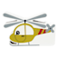 Tiny Dreamer Wood Helicopter Sign, 5.5x4