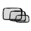 3Pc Clear Travel Organizer Bags Black