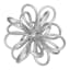 Silver Metal Loop Flower Figurine, 5x6