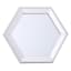 Framed Hexagon Shape Tabletop Mirror, 8x9