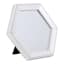 Framed Hexagon Shape Tabletop Mirror, 8x9