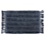 Honeybloom Navy Blue Loop Striped Bath Rug with Tassels, 20x30
