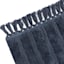 Honeybloom Navy Blue Loop Striped Bath Rug with Tassels, 20x30