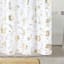 Providence Foil Floral Scroll Shower Curtain, 72"