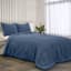 Honeybloom 3-Piece Blue Waffle Comforter Set, King