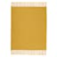 Yellow Chenille Throw Blanket  with Macrame, 50x60