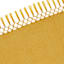 Yellow Chenille Throw Blanket  with Macrame, 50x60