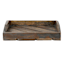 Dark Brown Wood Rectangle Tray, 10x8