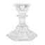 Clear Glass Taper Candle Holder, 4"