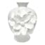 Providence White 3D Flower Ceramic Vase, 8"